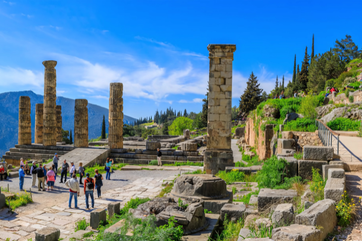 Temple of Apollo at the archaeological site of Delphi