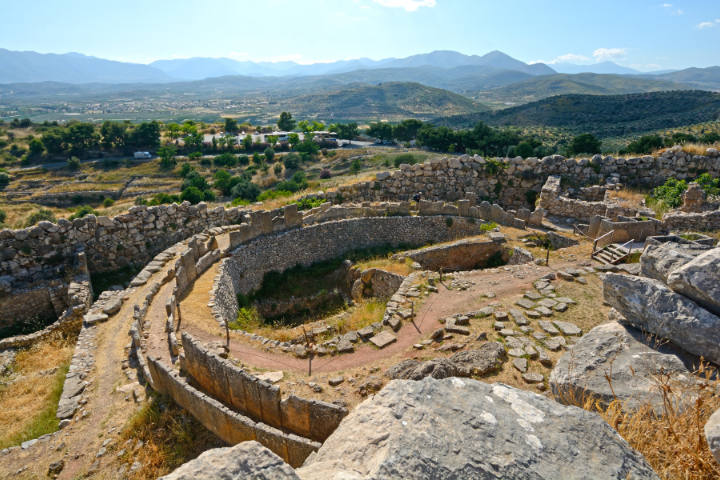 Grave Circle A at the Archaeological Site of Mycenae