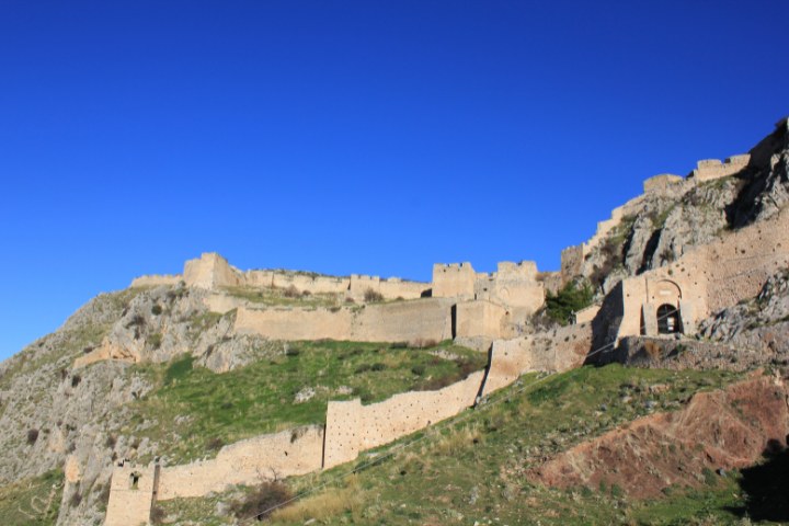 Acrocorinth Fortress above Ancient Corinth