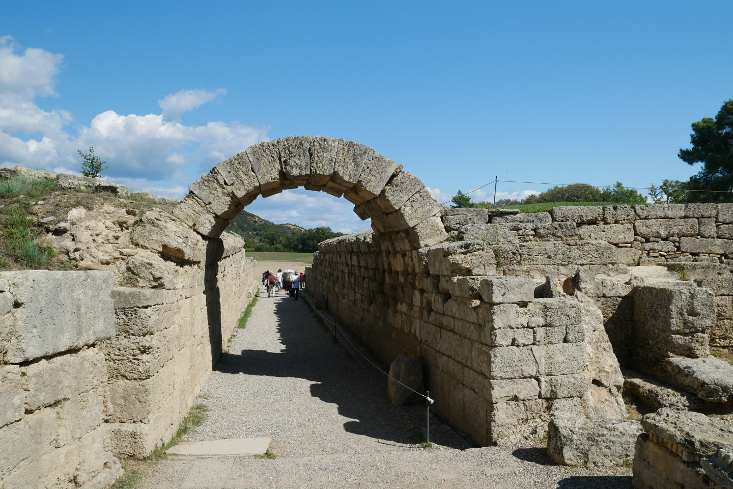 Stone archway entrance to the ancient Olympic stadium