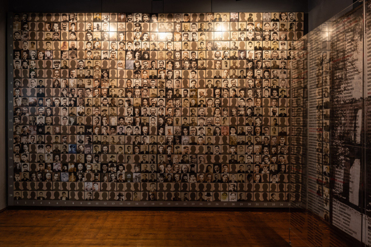 Holocaust Memorial Museum in Kalavryta with portraits of victims