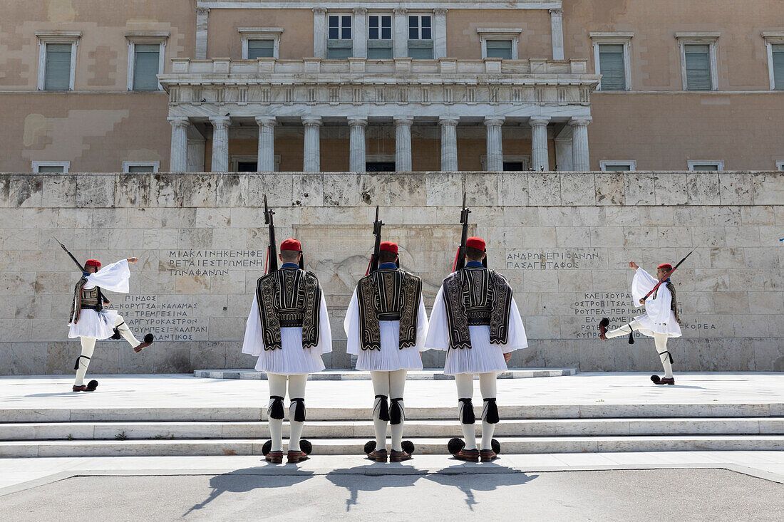 Changing of the Guard ceremony at the Hellenic Parliament in Athens
