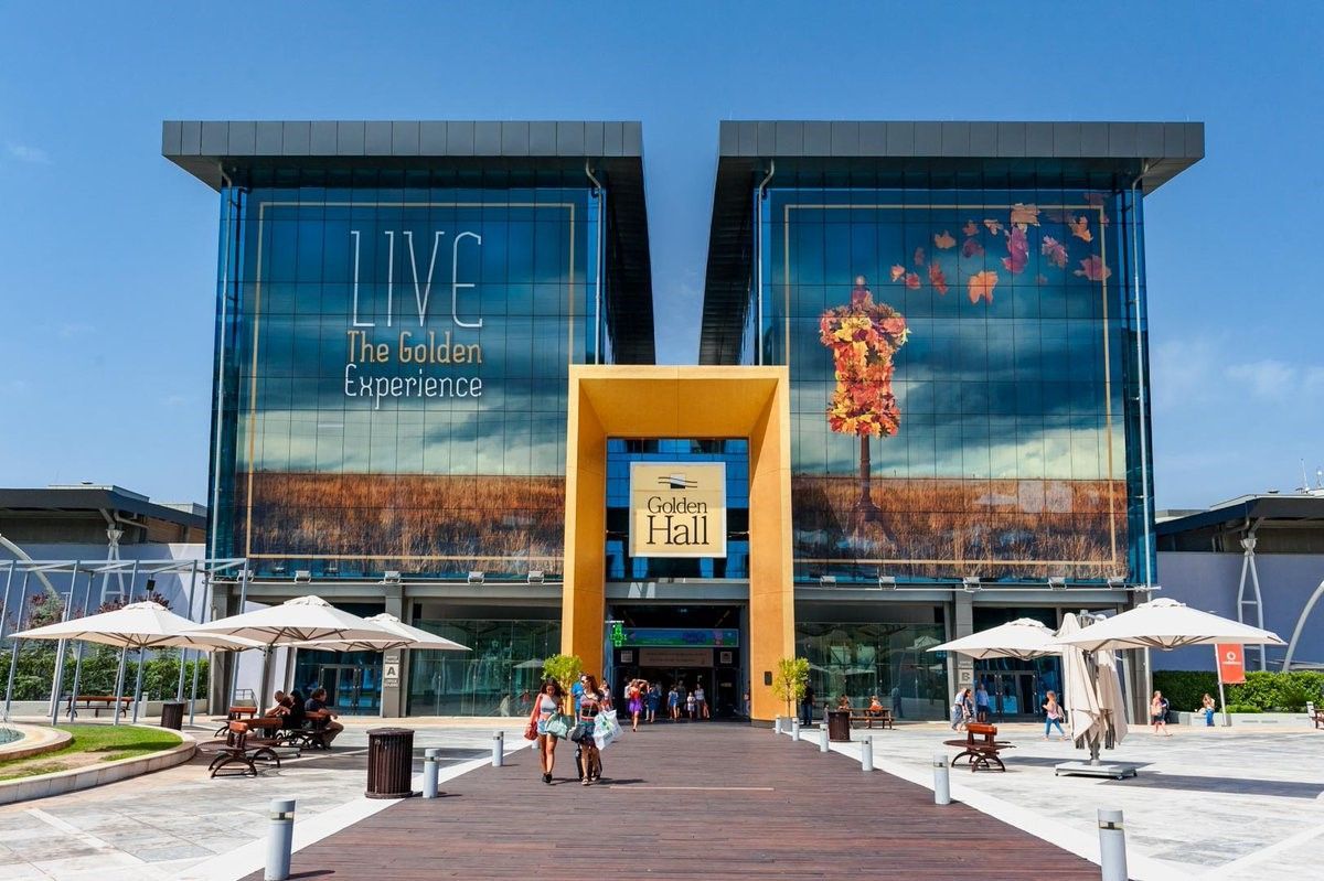 Golden Hall shopping mall entrance in Marousi, Athens