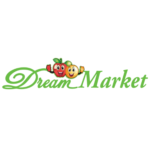 The logo for dream market shows two apples with faces on them.