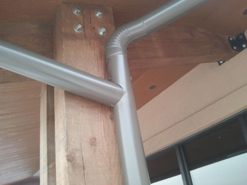 6 Inch Seamless  Half Round Gutter with  4 Inch Round Downspout Littleton Colorado