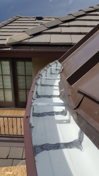 6 Inch Seamless Box Gutters with 3x4 Downspout in Cherry Hills Village Colorado