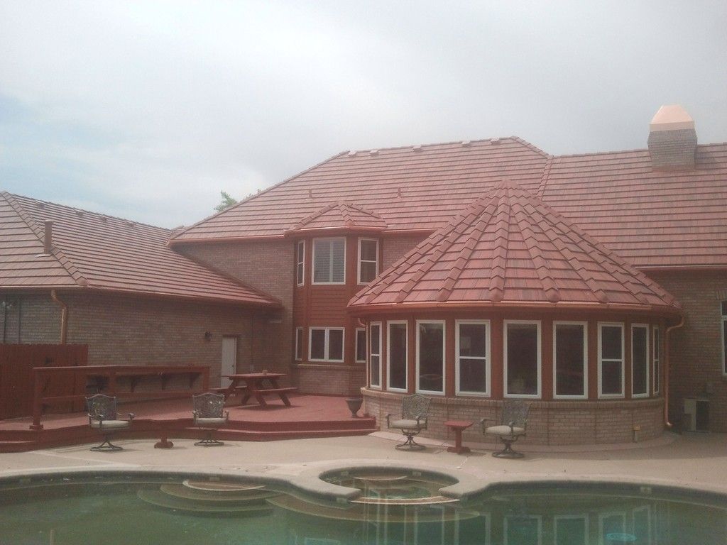 6 Inch Seamless Copper Half Round Gutter with Copper 4 Inch Round Downspout Broomfield Colorado