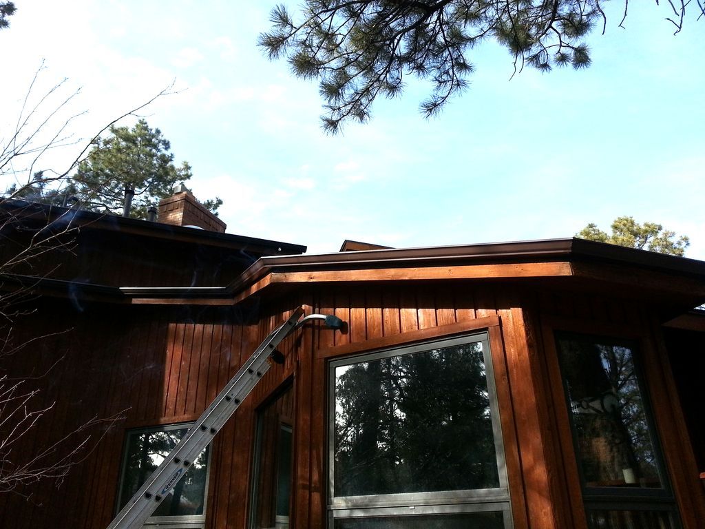 6 Inch Seamless Box Gutter with 4x4 Box Downspouts in The Pinery Colorado