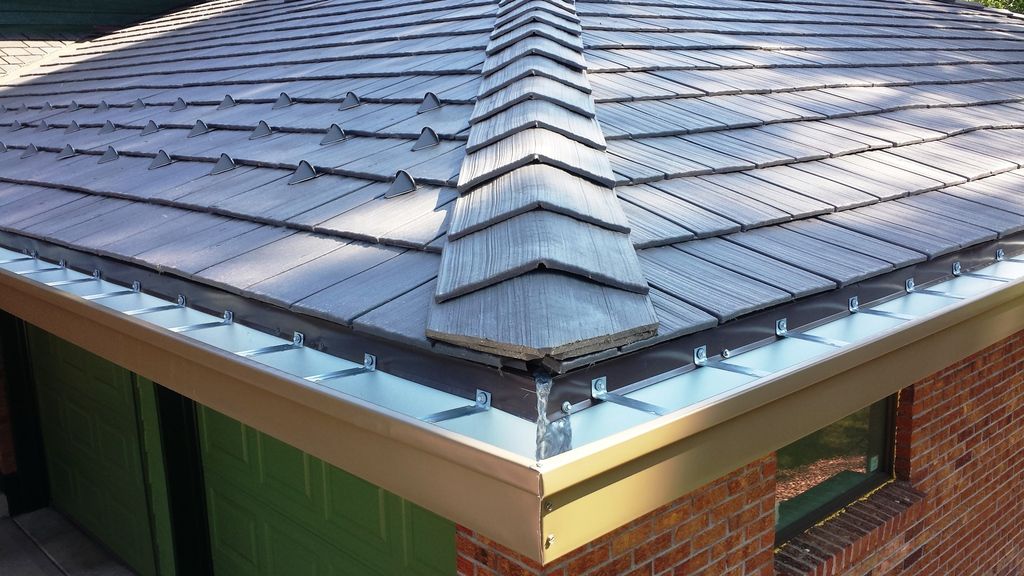 6 Inch Seamless Box Gutters with 4 Inch Round Downspout Cherry Creek Colorado