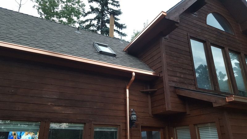 Residential House With Copper Gutter