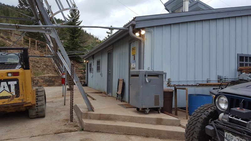 6 Inch Seamless Box Gutter with 4x4 Box Downspouts in Black Hawk Colorado