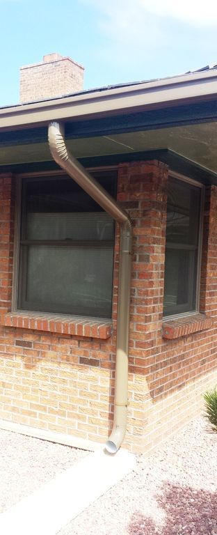 6 Inch Seamless Box Gutters with 4 Inch Round Downspout Cherry Creek Colorado