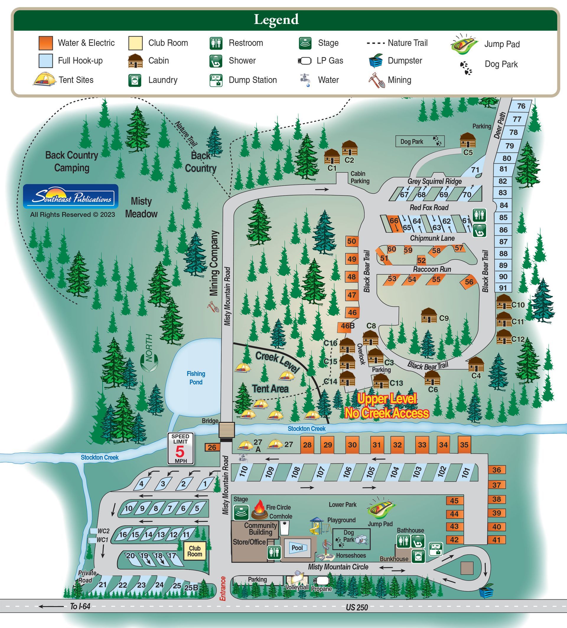 Resort Map | Misty Mountain Camp Resort