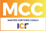 A logo for mcc master certified coach icf