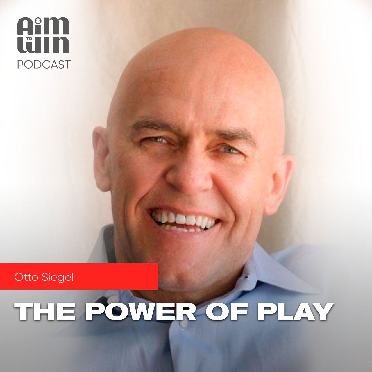 A man is smiling on a podcast called the power of play