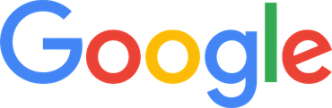 A colorful google logo on a white background