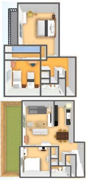 Floor Plan: 3 Bed · 2 Bath · 1,100 SQ. FT.