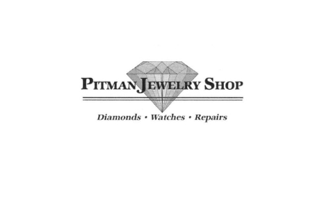 A logo for pitman jewelry shop on a white background.