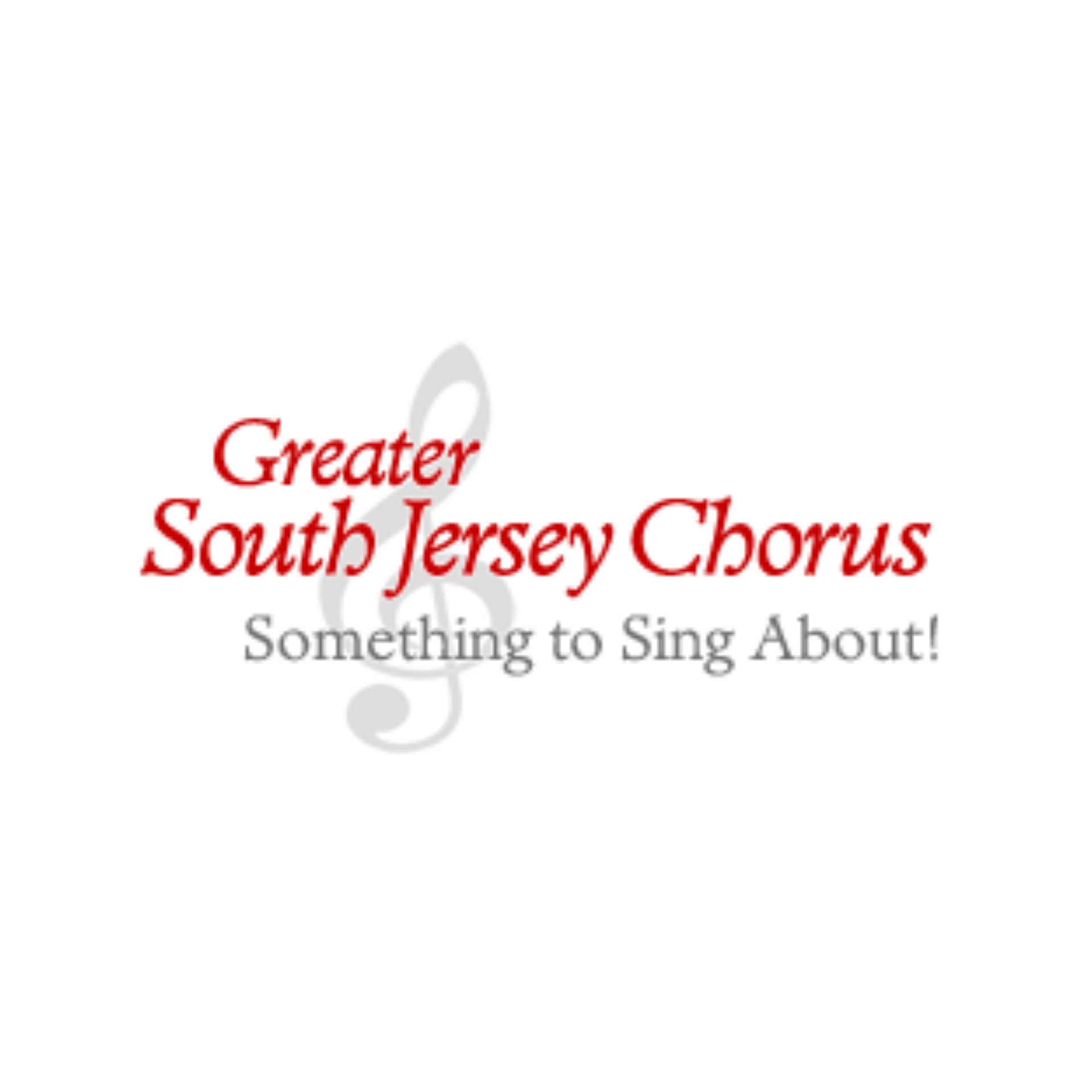 A logo for greater south jersey chorus something to sing about