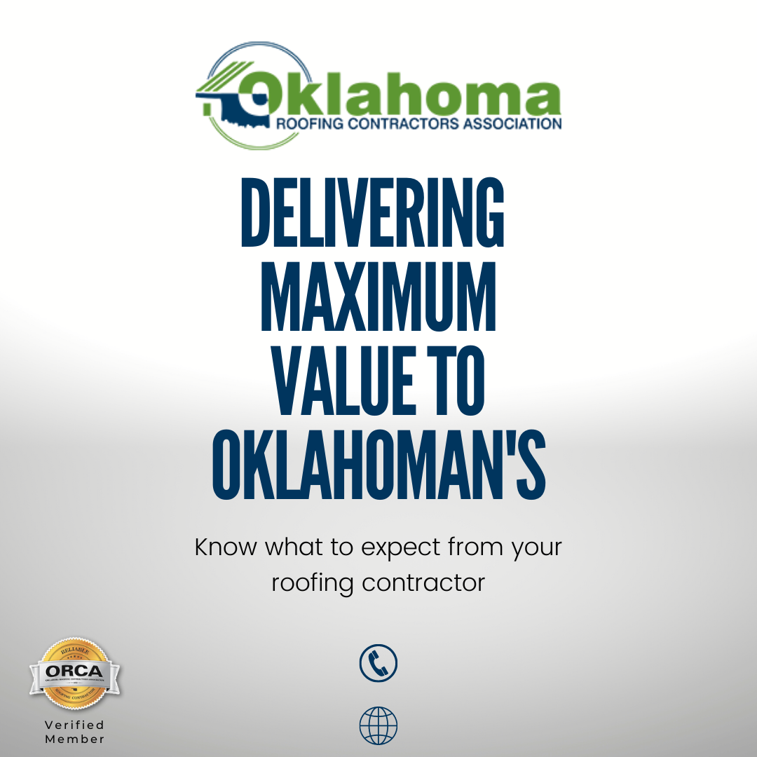 Advertisement for Oklahoma Roofing Contractors Association, text: 