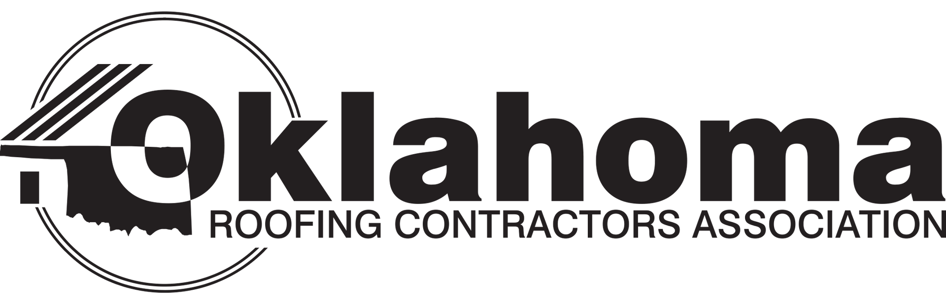 Logo of the Oklahoma Roofing Contractors Association, including the state outline and text.