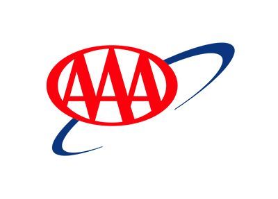 AAA logo: Red oval with three 