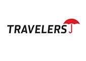 Travelers Insurance logo: Black text 
