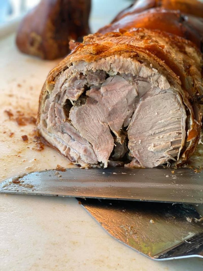 taglio della porchetta