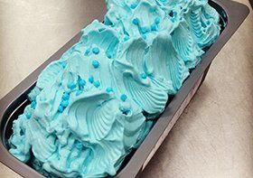 blue coloured icecream