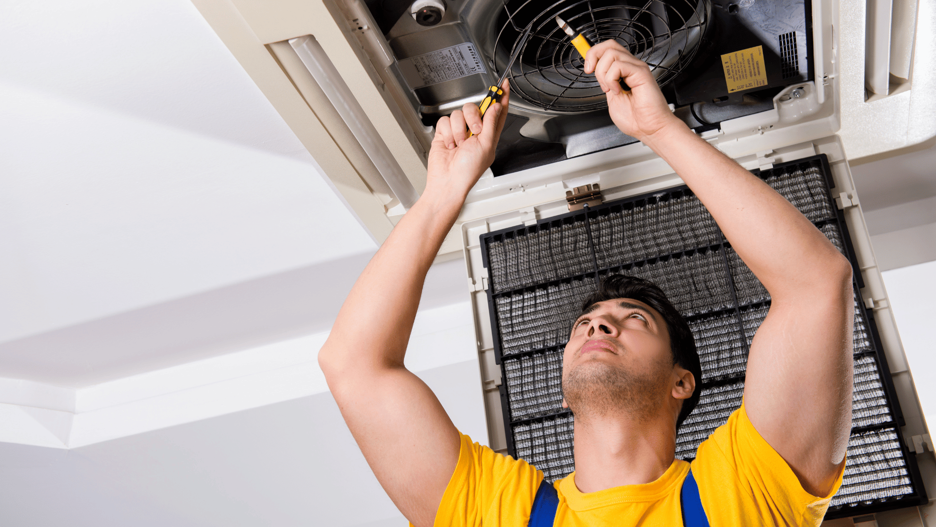 Air conditioning unit outdoors