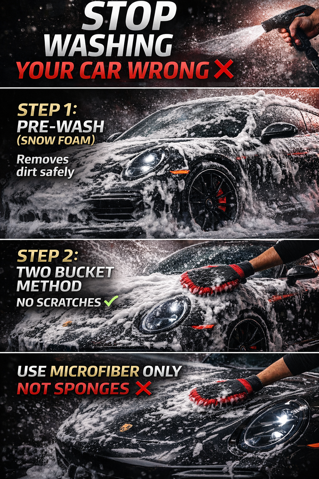 how to wash your car safely