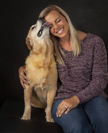 Studio shot of woman and her dog - Bastrop, TX - K9 Mastery
