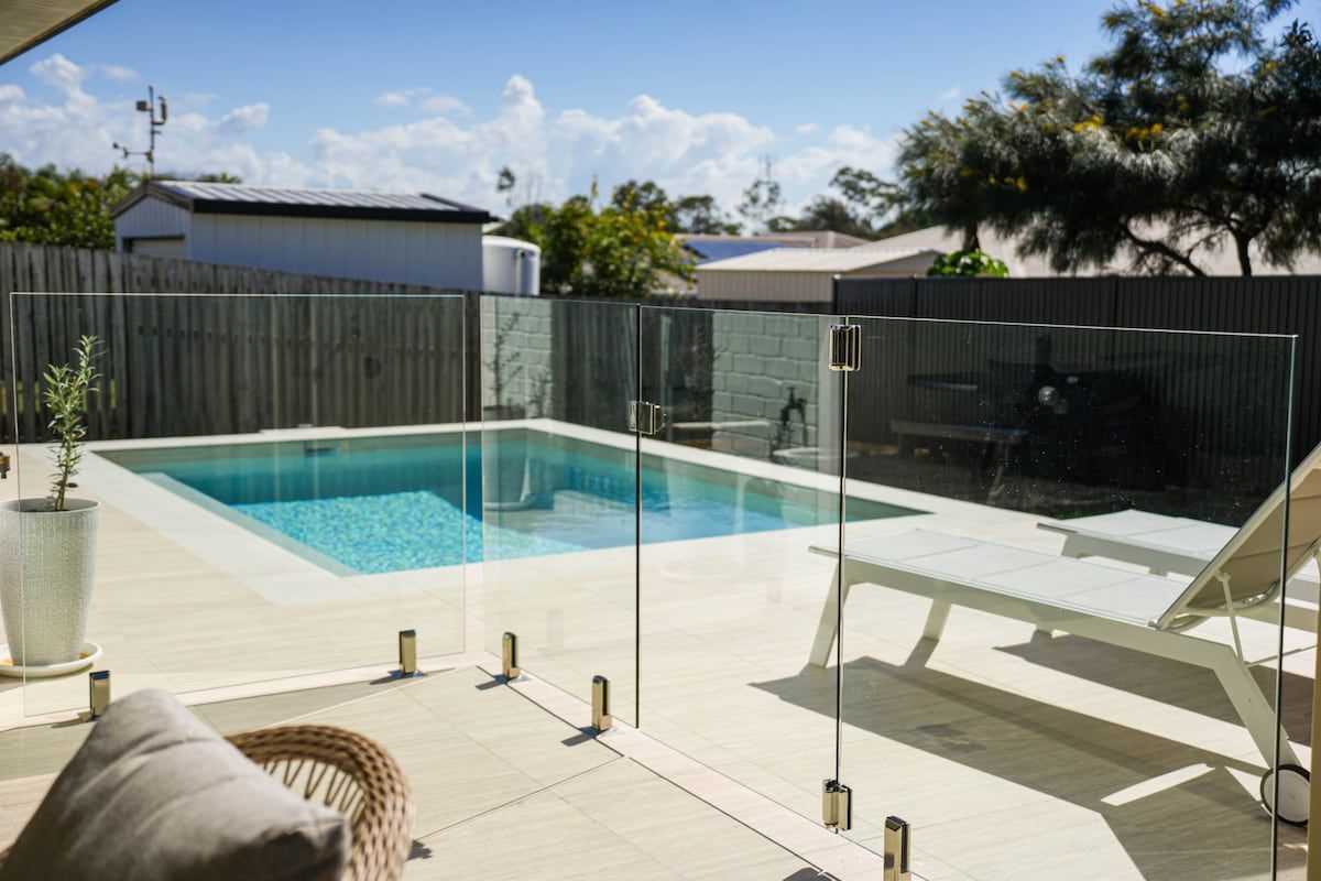 Rectangular Pool With Partially Open Dark Cover — Concrete Pool Projects in Tannum Sands, QLD