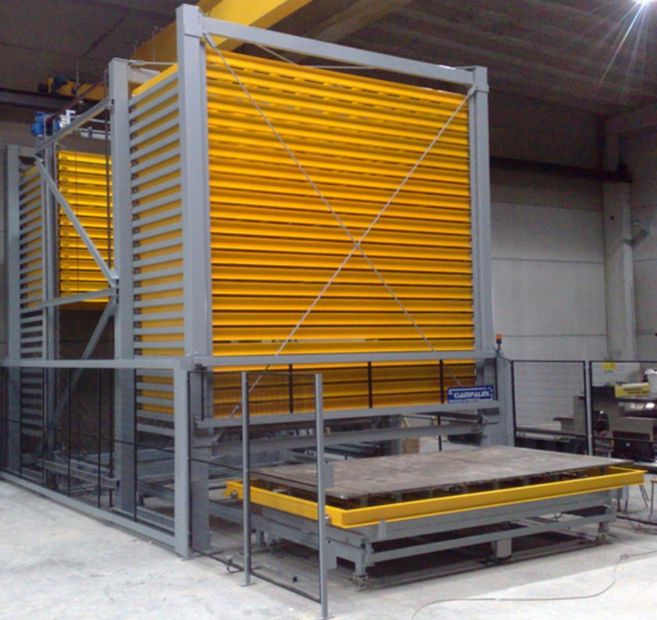Automatic warehouses for metal sheets storage