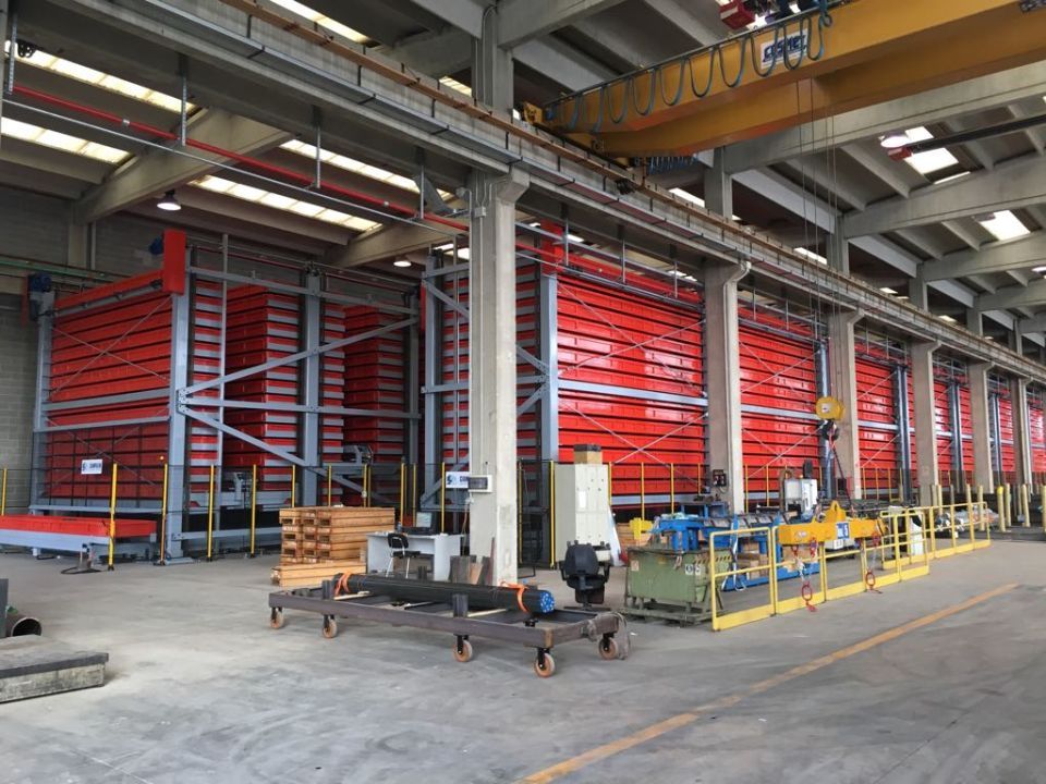 stoccaggio di materiali in PVC