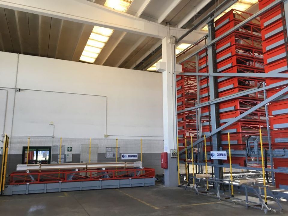 stoccaggio di materiali in alluminio