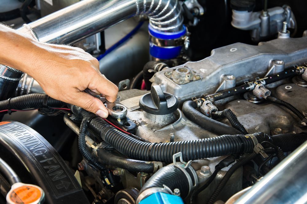Car Engine With Wrench  — Mechanics in Ballarat