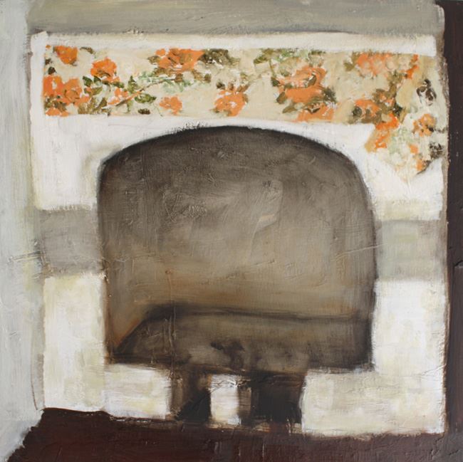 Fireplace, a painting by Irish artist Miriam McConnon, Olivier Cornet Gallery Dublin