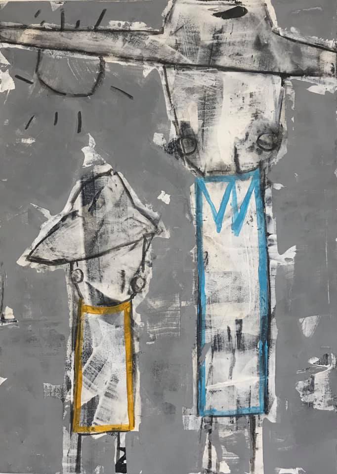 Painting by Kelly Ratchford for Don Quixote at Wexford Festival Opera