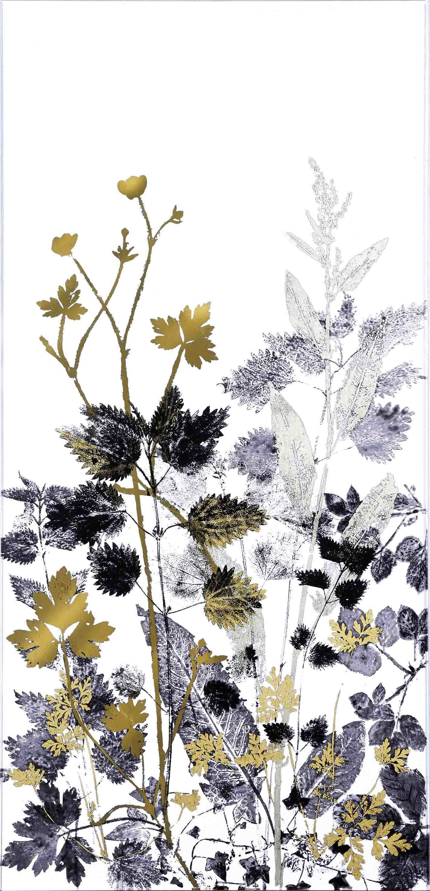 Work of Hedgerow silhouettes with Buttercup and Herb-robert by Yanny Petters at Olivier Cornet Gallery