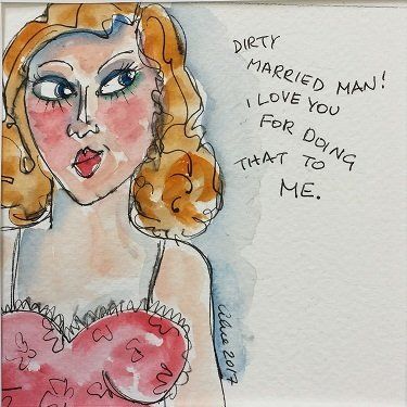 Watercolor & pen by Alice Campbell at Olivier Cornet Gallery