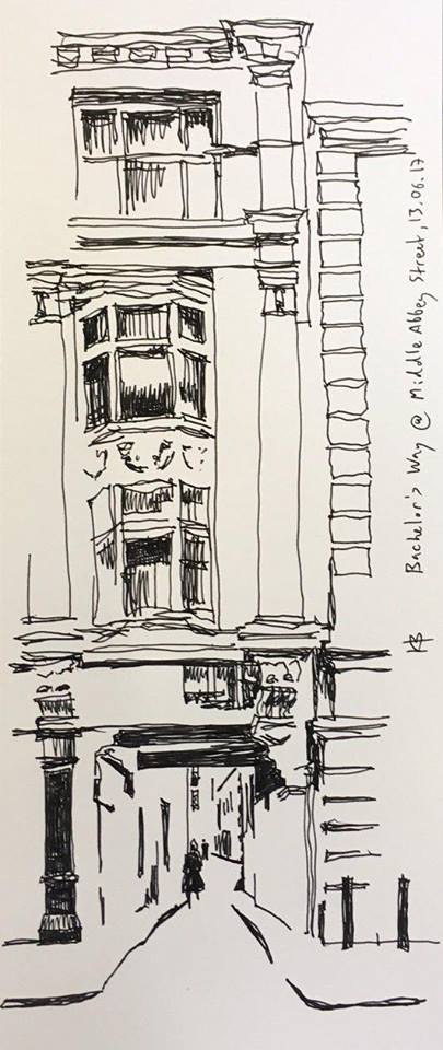 Watercolor by Balazs Keresztury at Olivier Cornet Gallery