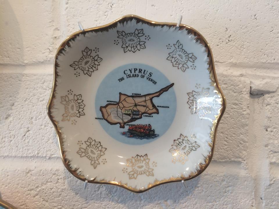 Work of Migrant Souvenir Plate I Cyprius-Island of Venus by Claire Halpin at VUE Art Fair