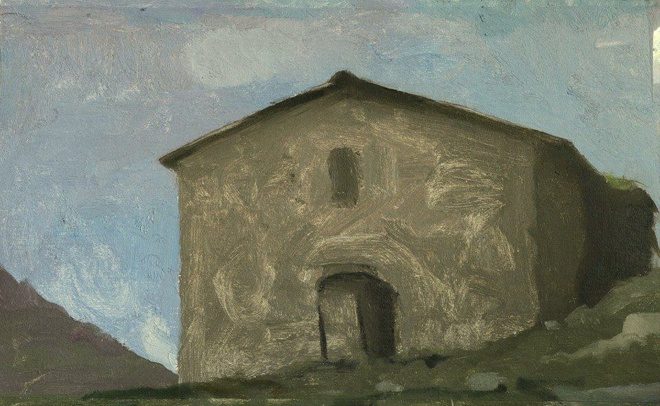 Painting of Abandonned house, Cottanello by Conrad Frankel at Olivier Cornet Gallery