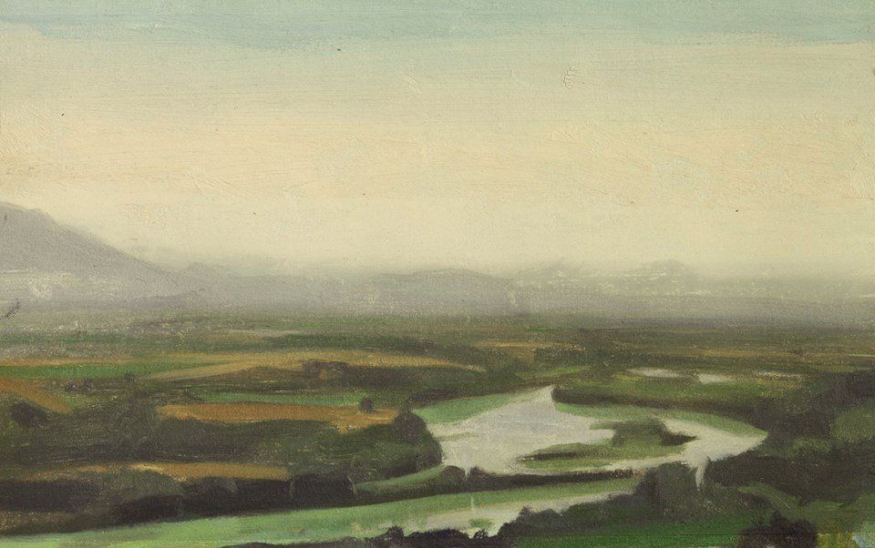 Painting of The Tiber, Nazzano by Conrad Frankel at Olivier Cornet Gallery