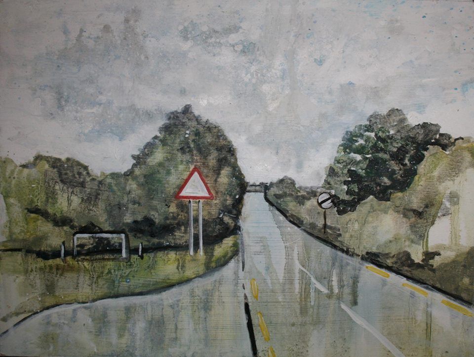 Painting of N87 Border by David Fox at Olivier Cornet Gallery