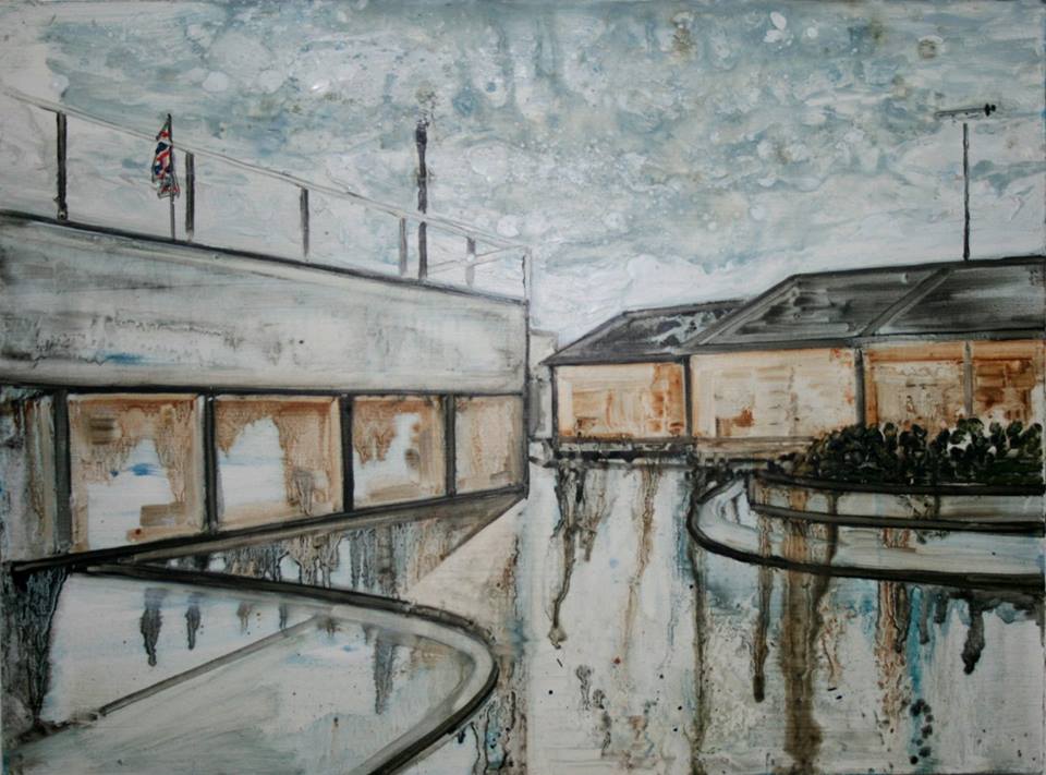 Painting of Short Strand Peace wall II by David Fox at Olivier Cornet Gallery