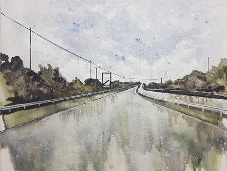 Painting by David Fox at Olivier Cornet Gallery