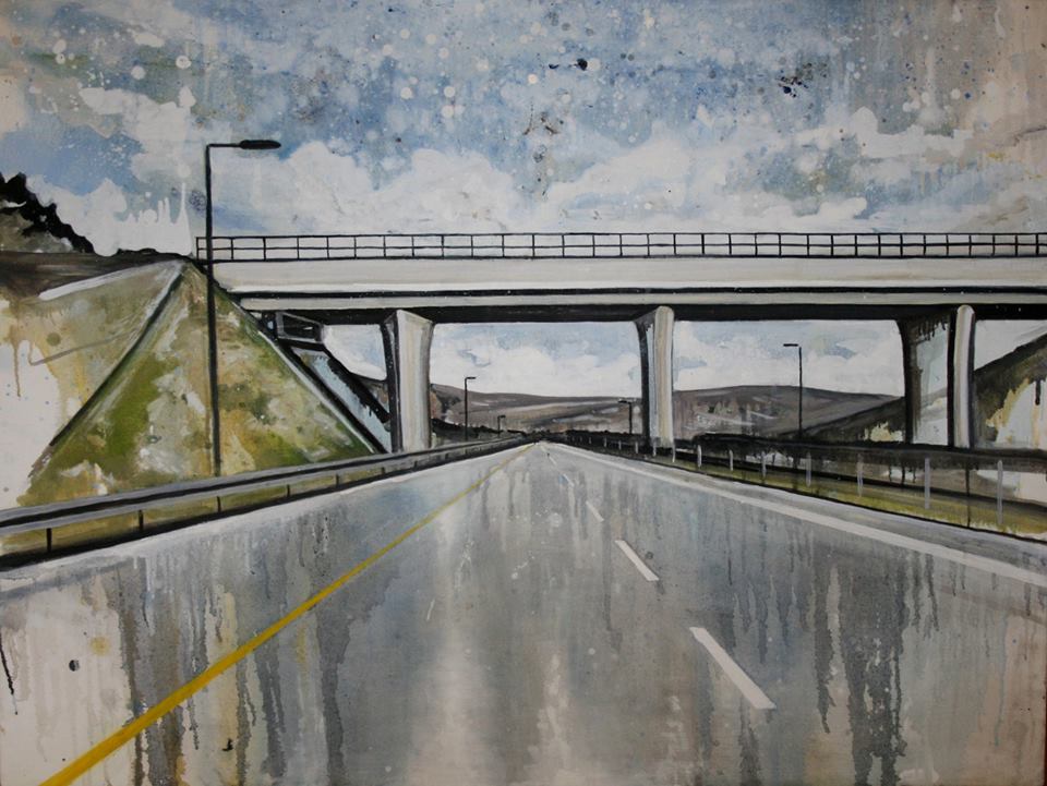 Painting of The Motorway XIX by David Fox at Olivier Cornet Gallery