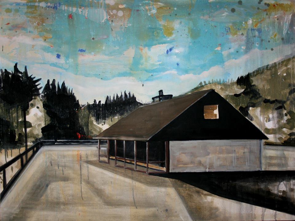 Painting of The Scouts Den by David Fox at Olivier Cornet Gallery